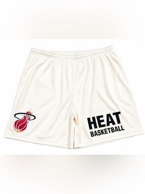 Mitchell & Ness Miami Heat NBA Gameday Mesh 7”cream Shorts 3X